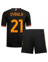 AS Roma Paulo Dybala #21 Kolmaspaita Lasten 2023-24 Lyhythihainen (+ shortsit)